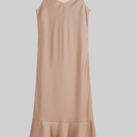 NWT - Lattelier Slip Cami Midi Dress, Colour Light Camel, Size XS - Picture 9 of 10